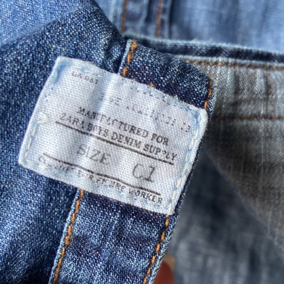 Zara boys denim shirt chambray snap front shirt kids western pockets size 8 - Picture 4 of 10